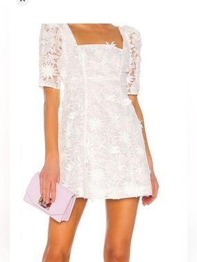 poshmark white mini dress Untamed Petals